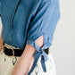 Tie Sleeve Button Up Blouse - FINAL SALE Tops