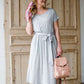 Tie Waist Knit Midi Dress Dresses
