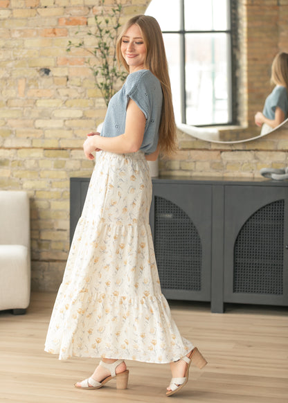 Tiered Boho Maxi Skirt FF Skirts
