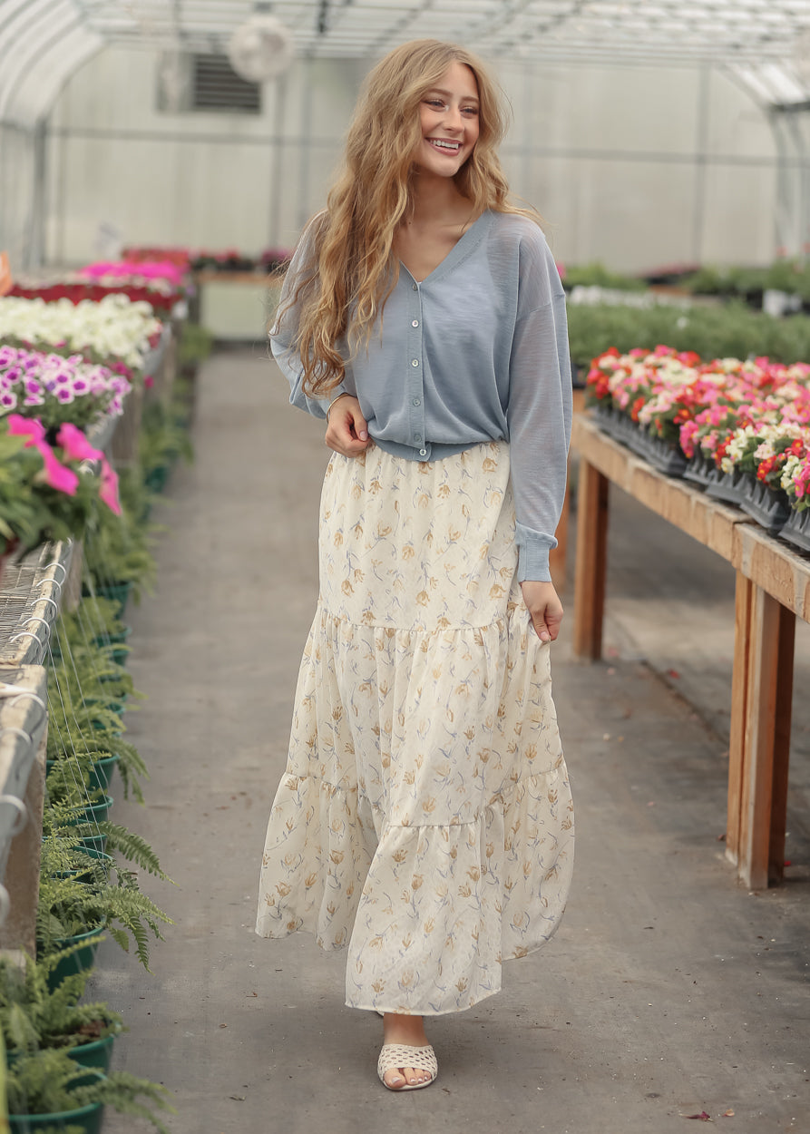 Tiered Boho Maxi Skirt FF Skirts