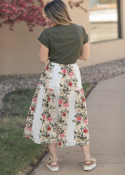 Tiered Floral Midi Skirt FF Skirts