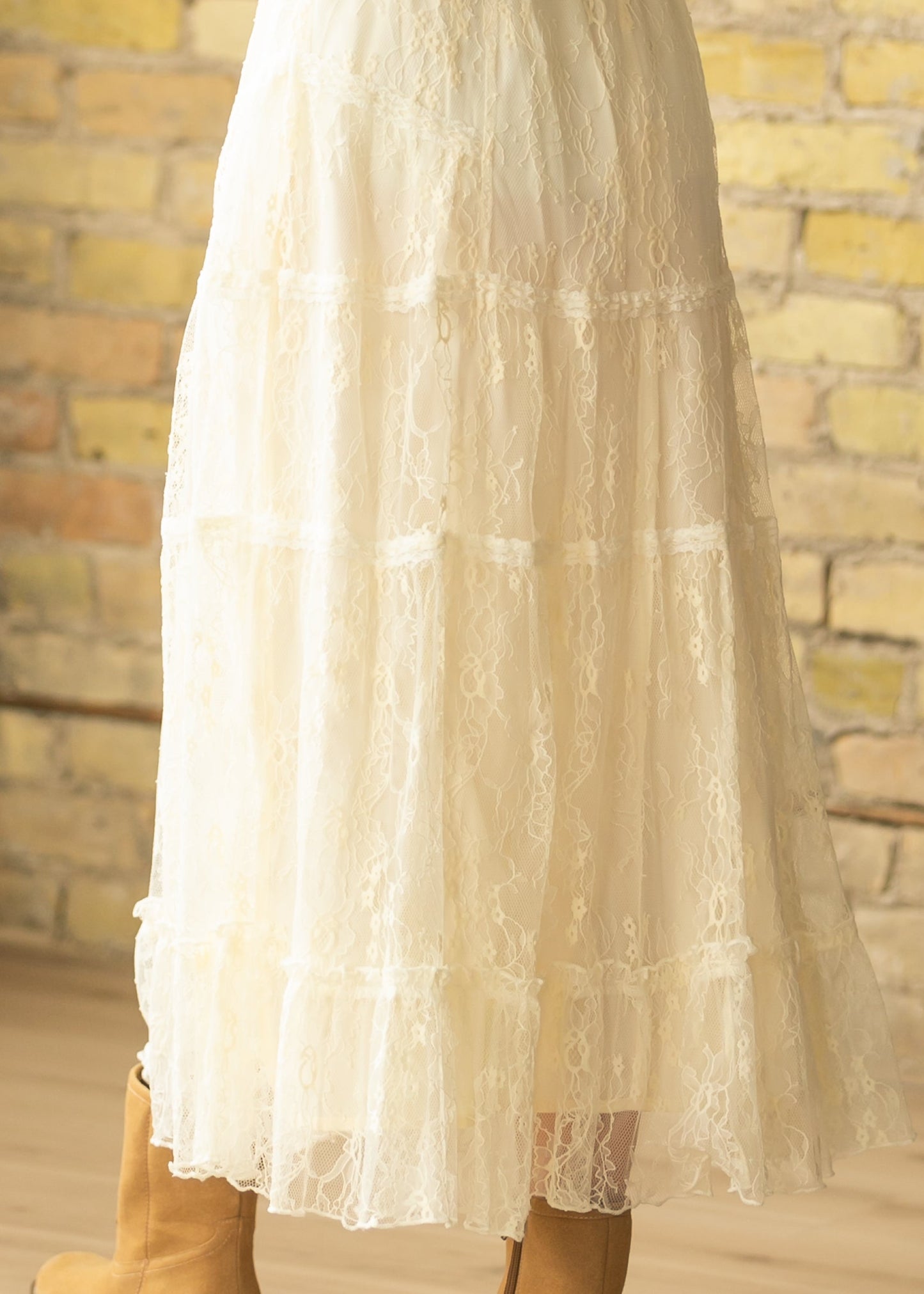 Tiered Lace Midi Skirt FF Skirts