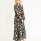 Tiered Long Sleeve Floral Maxi Dress FF Dresses