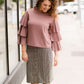 Tiered Ruffle Sleeve Top - FINAL SALE Tops