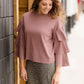 Tiered Ruffle Sleeve Top - FINAL SALE Tops