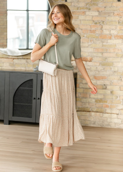 Tiered Ruffle Trim Maxi Skirt FF Skirts