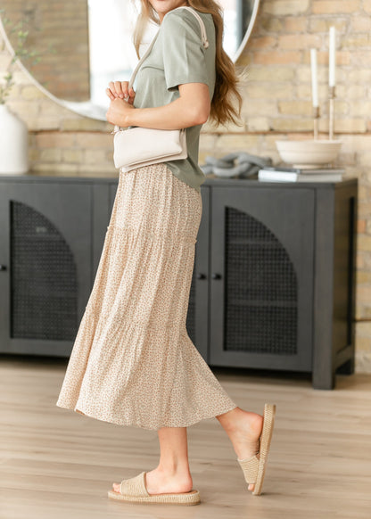 Tiered Ruffle Trim Maxi Skirt FF Skirts