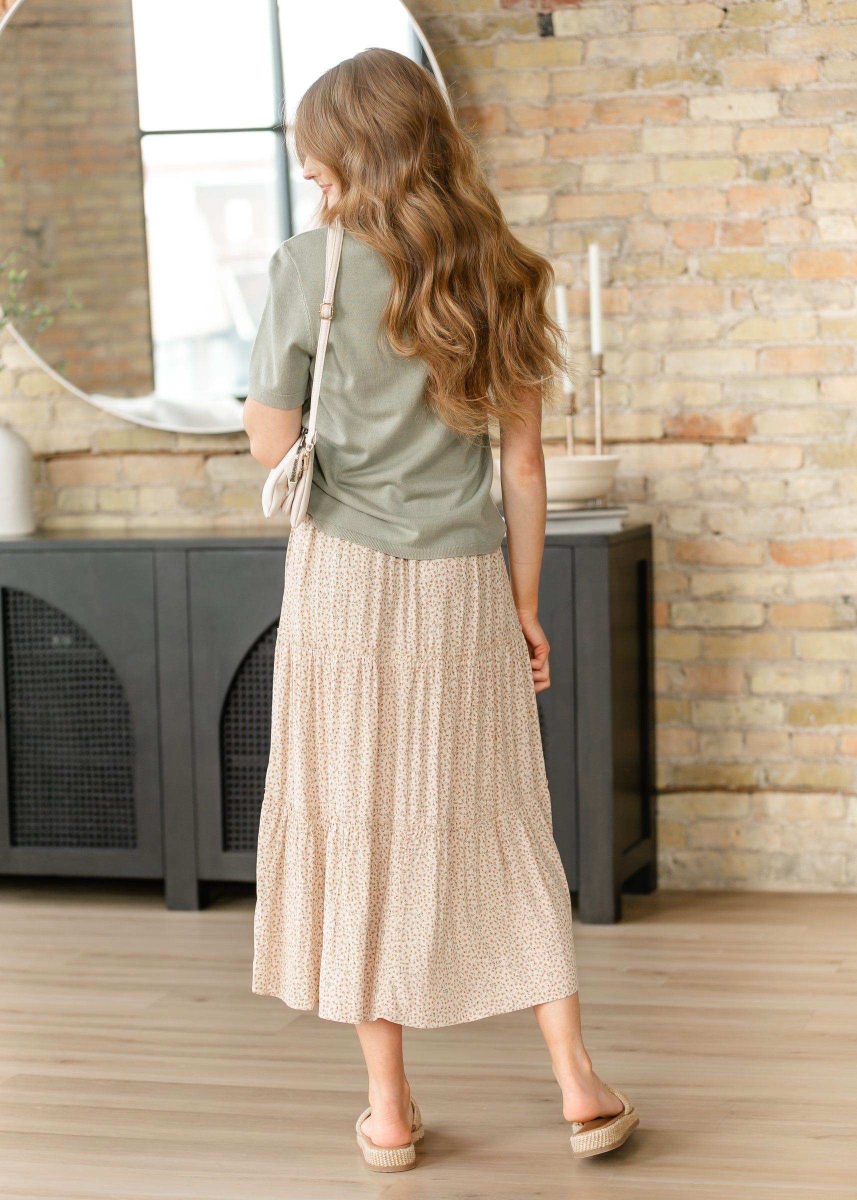 Tiered Ruffle Trim Maxi Skirt FF Skirts