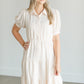 Tiered Short Sleeve Midi Shirtdress Dresses
