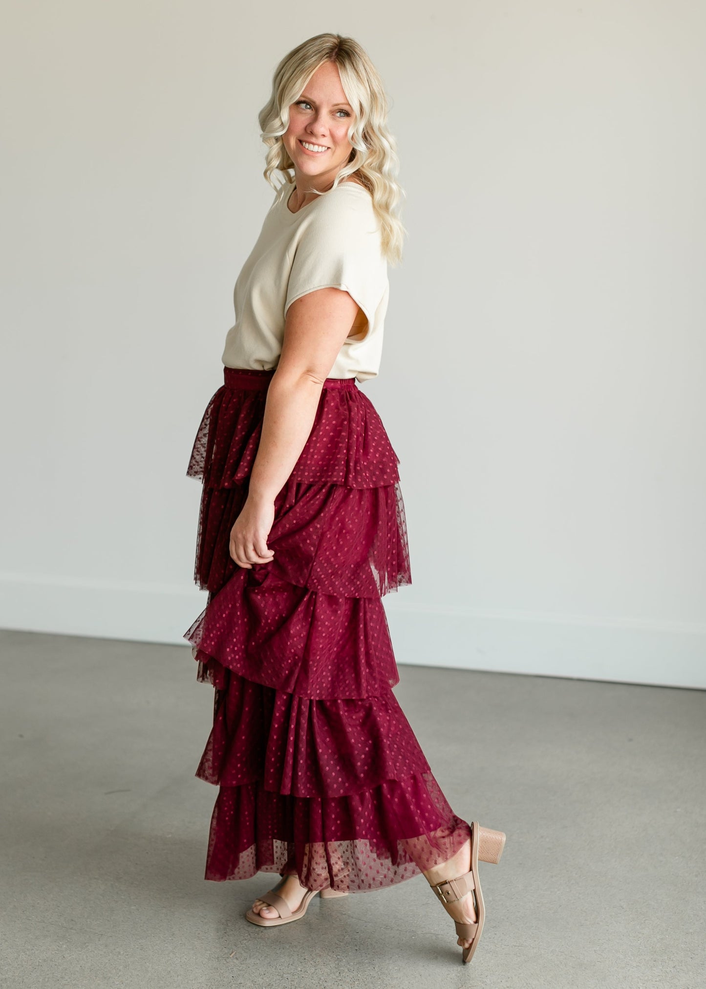 Tiered Tulle Maxi Skirt FF Skirts
