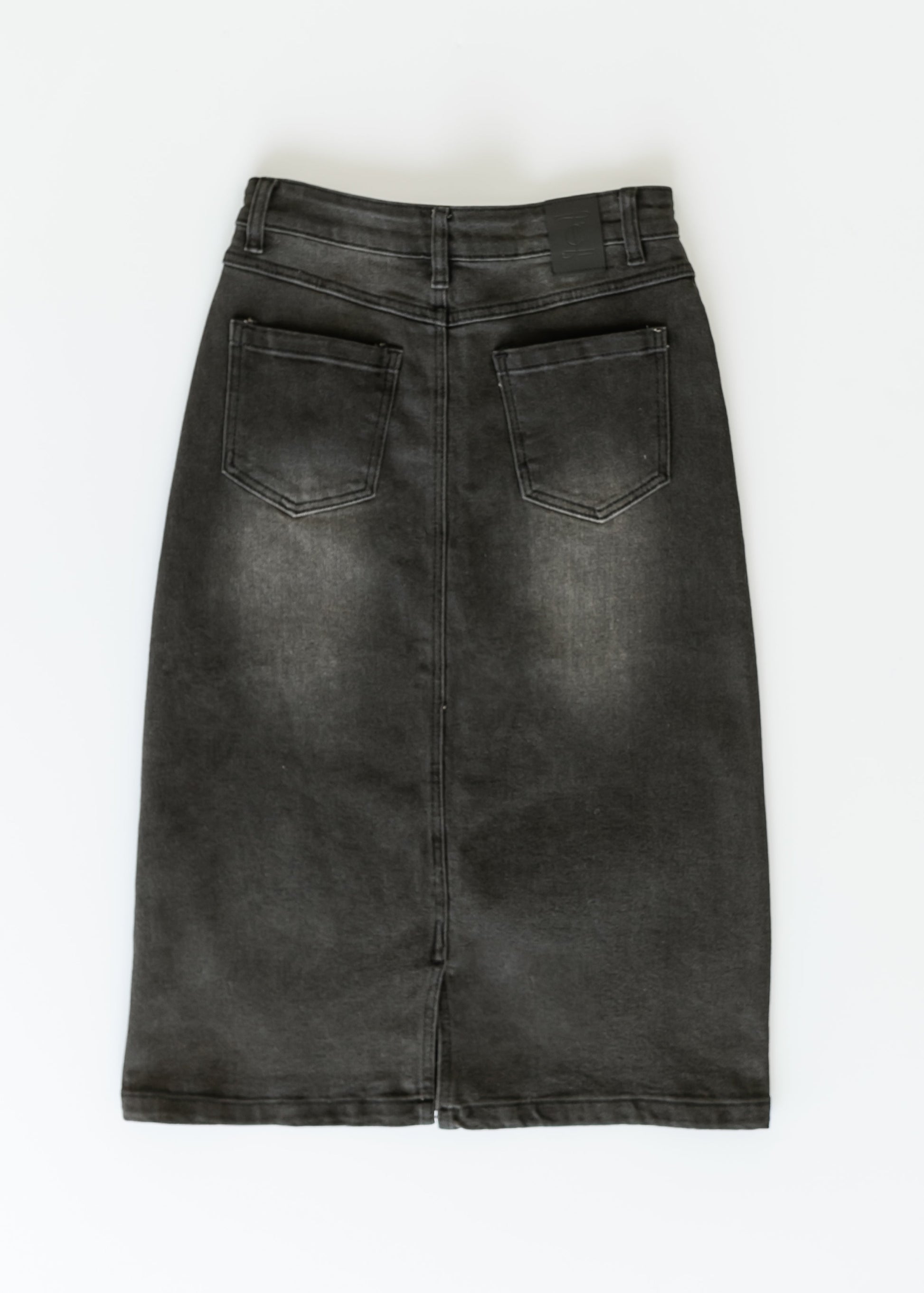 Tiffany Black Denim Midi Skirt IC Skirts