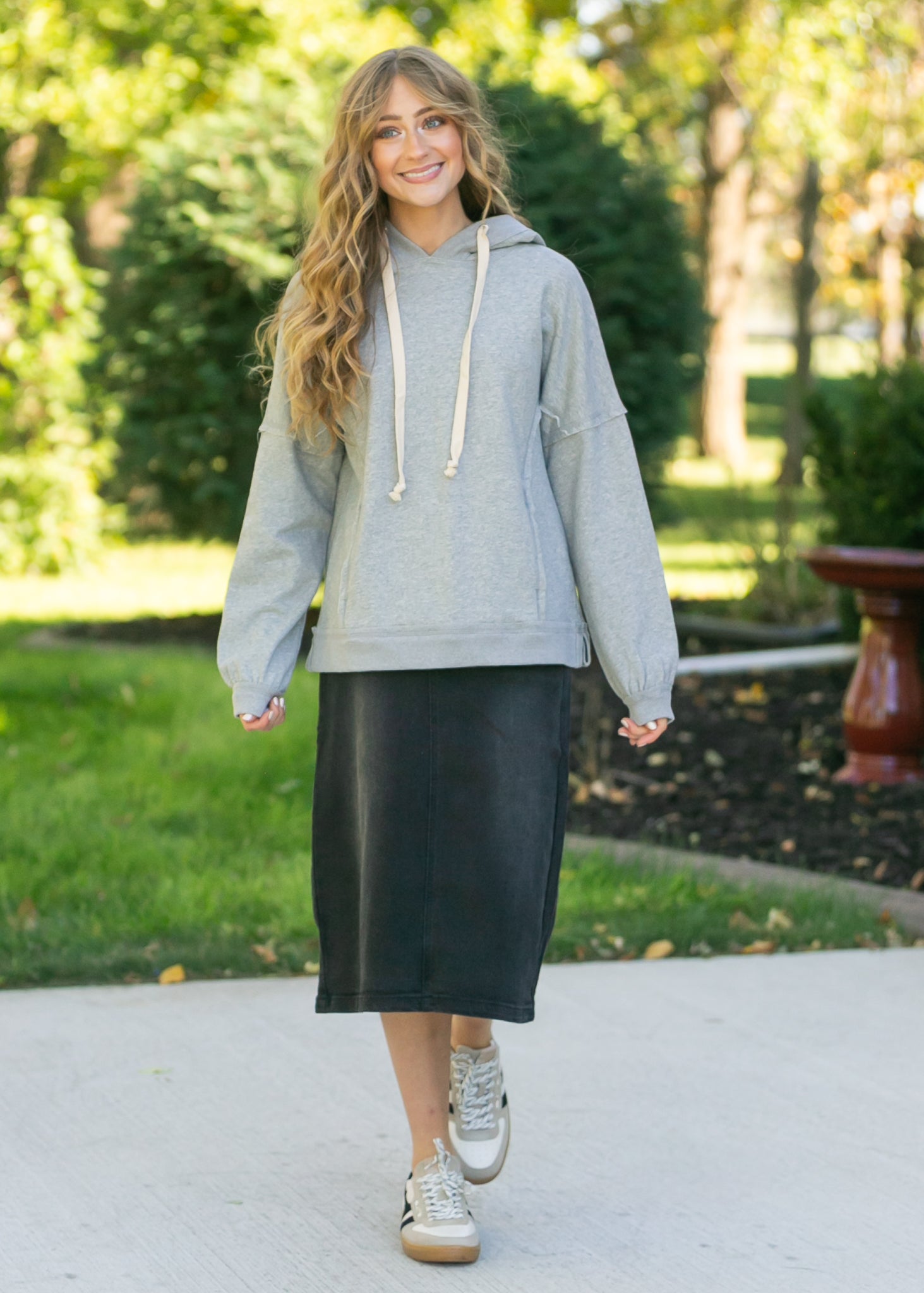 Tiffany Black Denim Midi Skirt IC Skirts