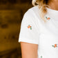 Tiny Floral Embroidered Top Tops