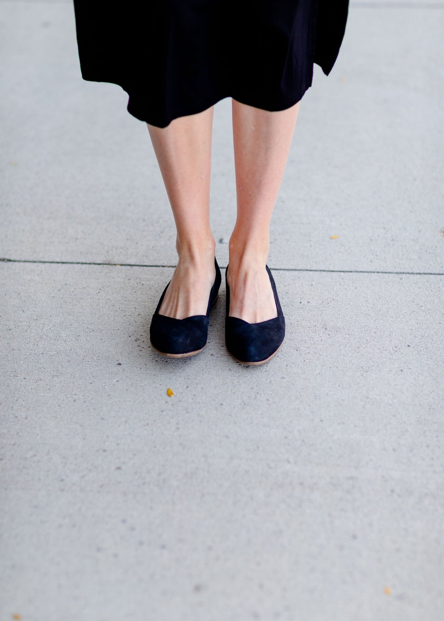 TOMS Black Suede Julie Flat - FINAL SALE Shoes