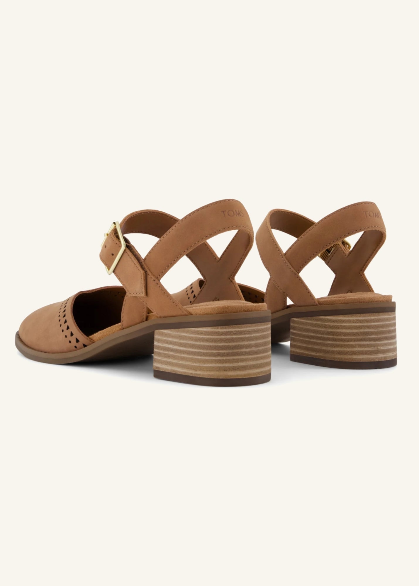 TOMS® Brown Sugar Jaclyn Leather Heel Shoes