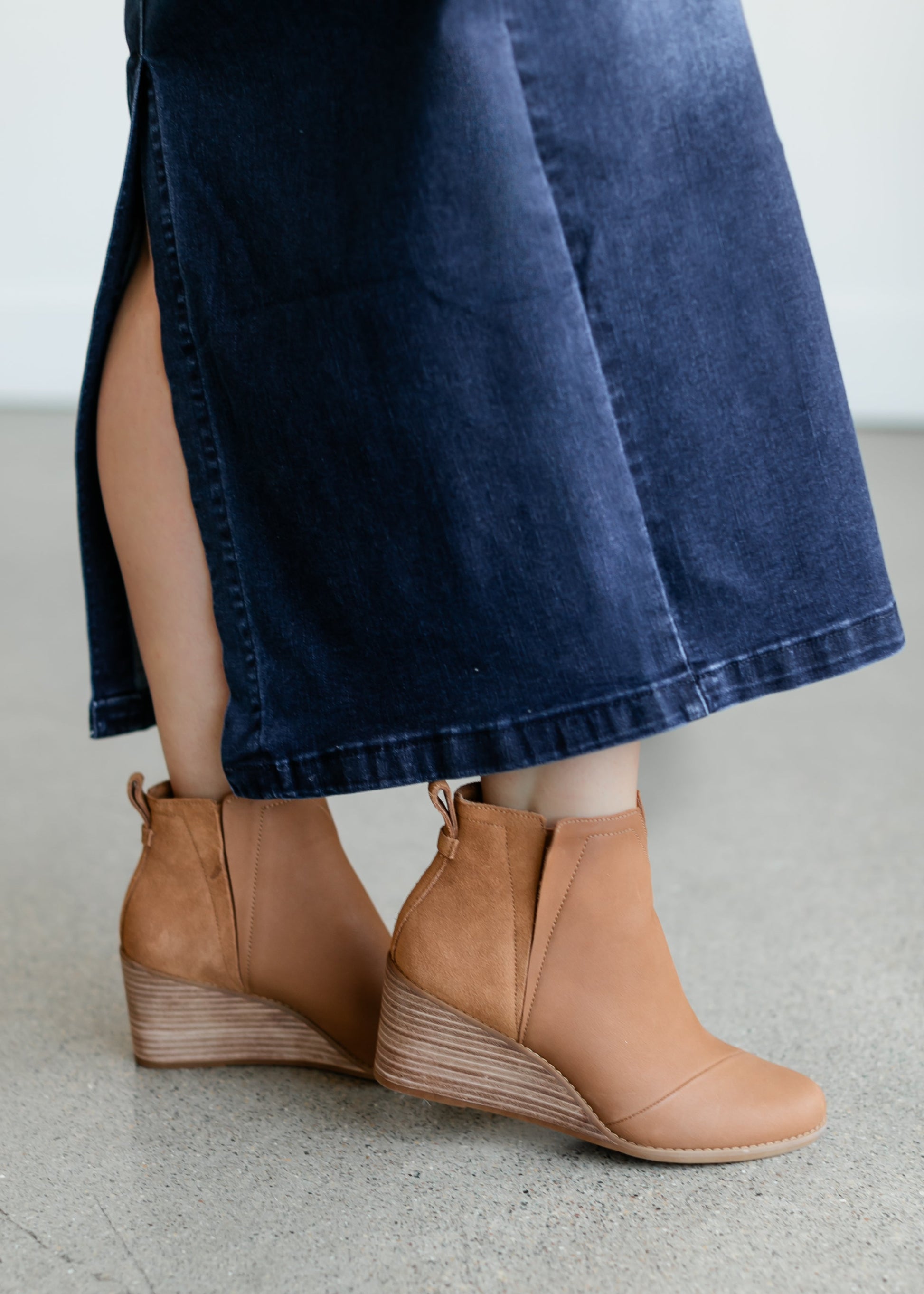 TOMS®  Clare Wedge Bootie Shoes