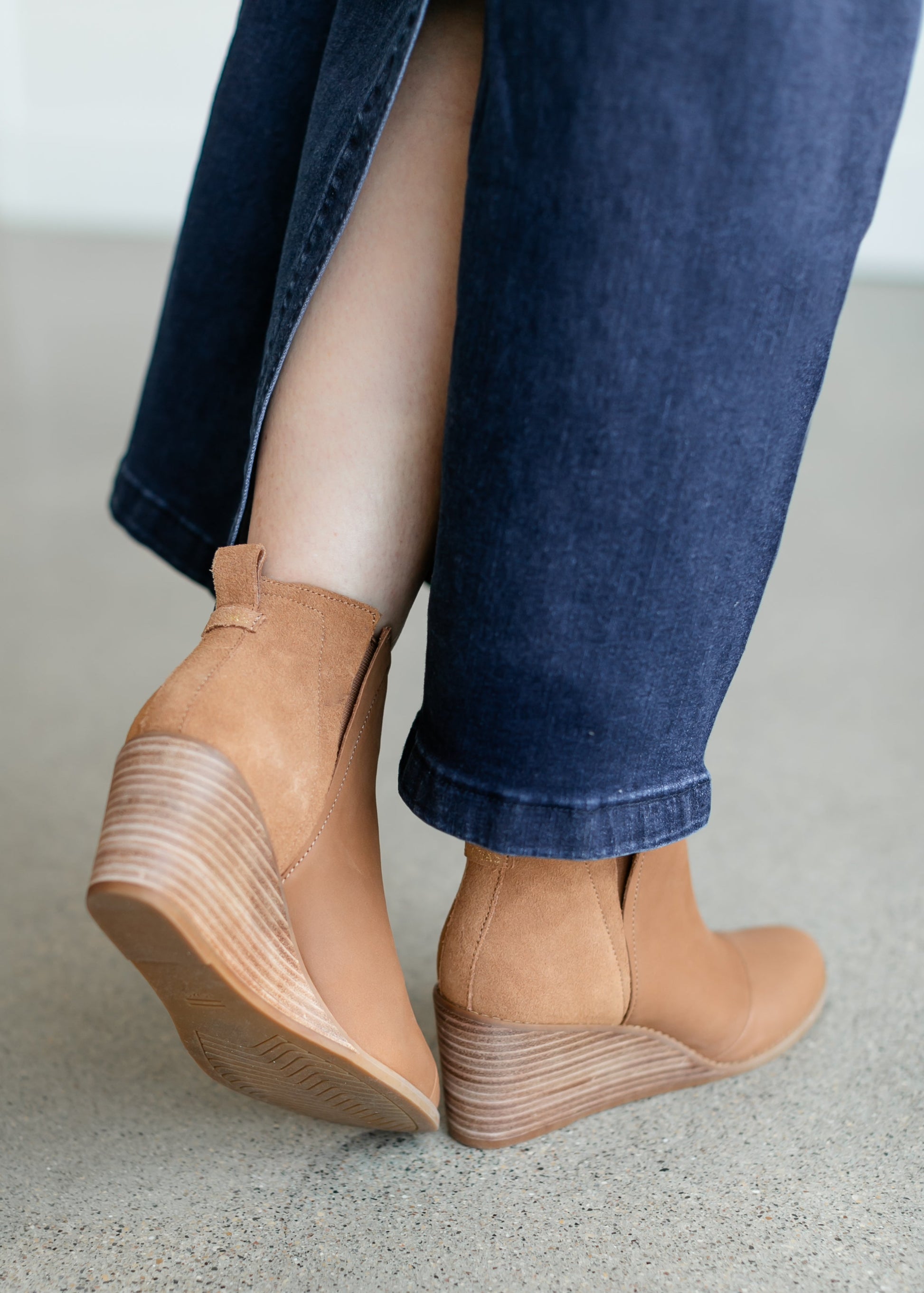 TOMS®  Clare Wedge Bootie Shoes