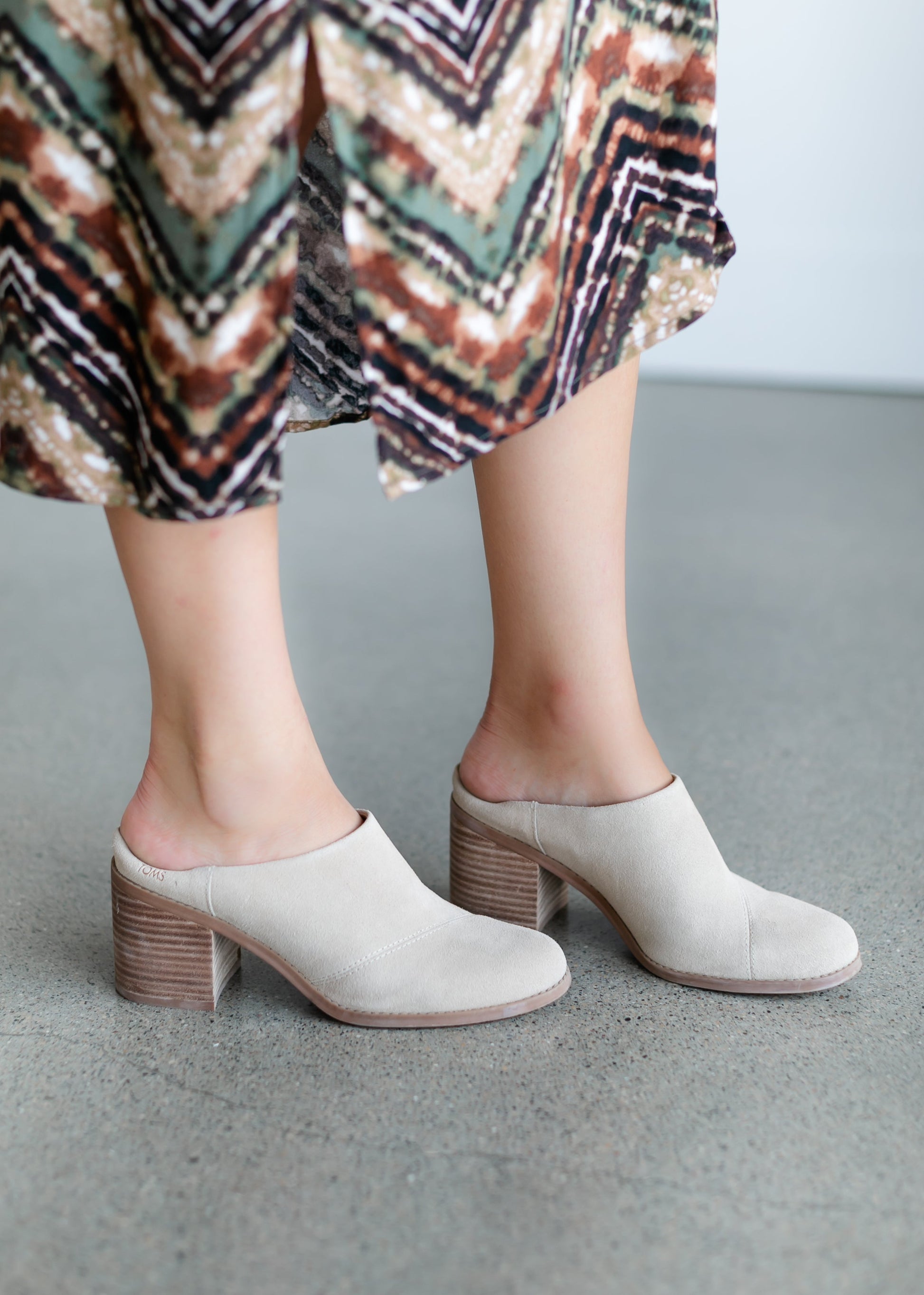 TOMS® Evelyn Suede Mule Bootie Shoes
