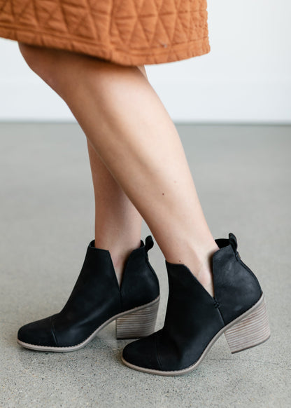 TOMS® Everly Leather Cutout Bootie Shoes