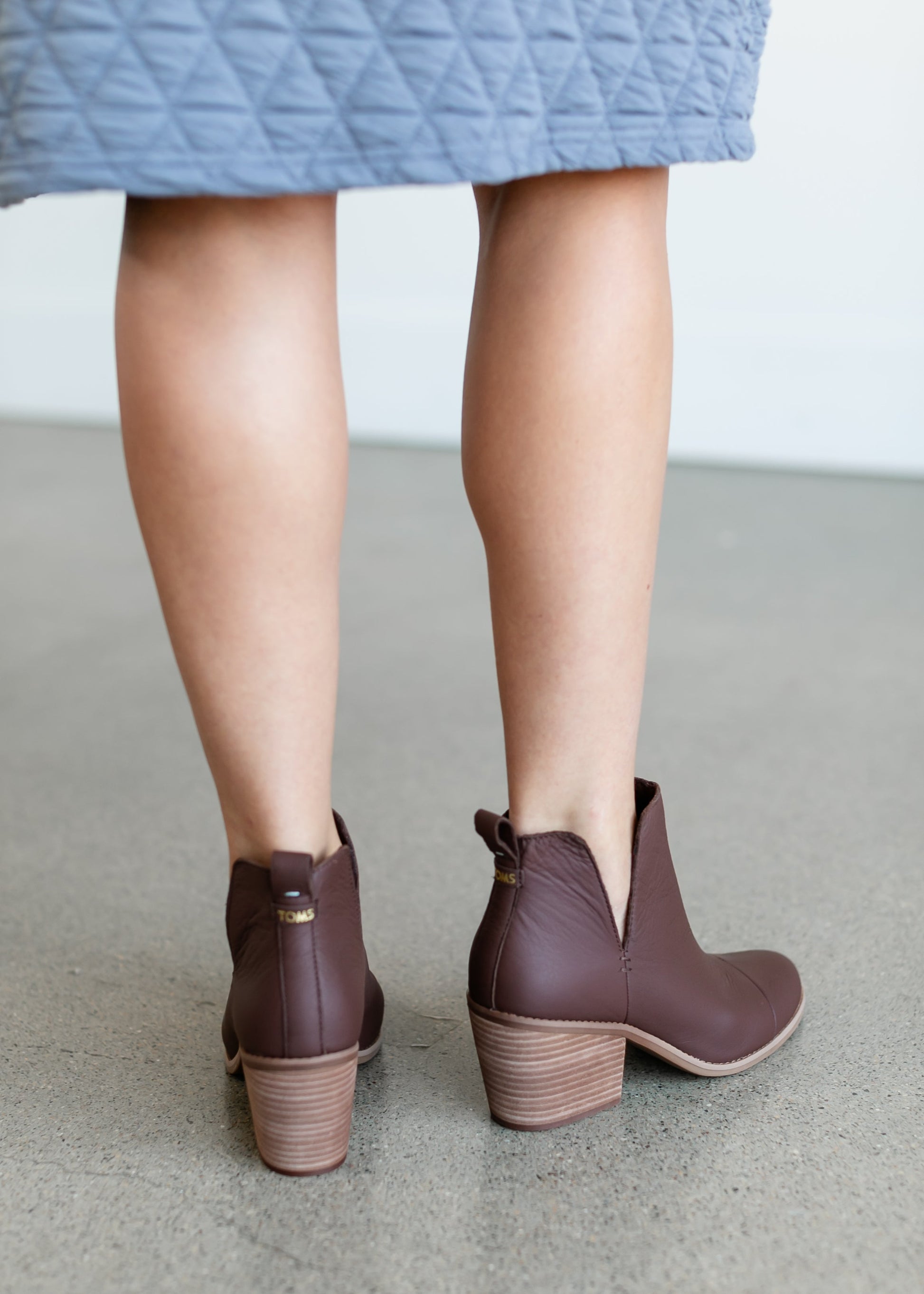 TOMS® Everly Leather Cutout Bootie Shoes