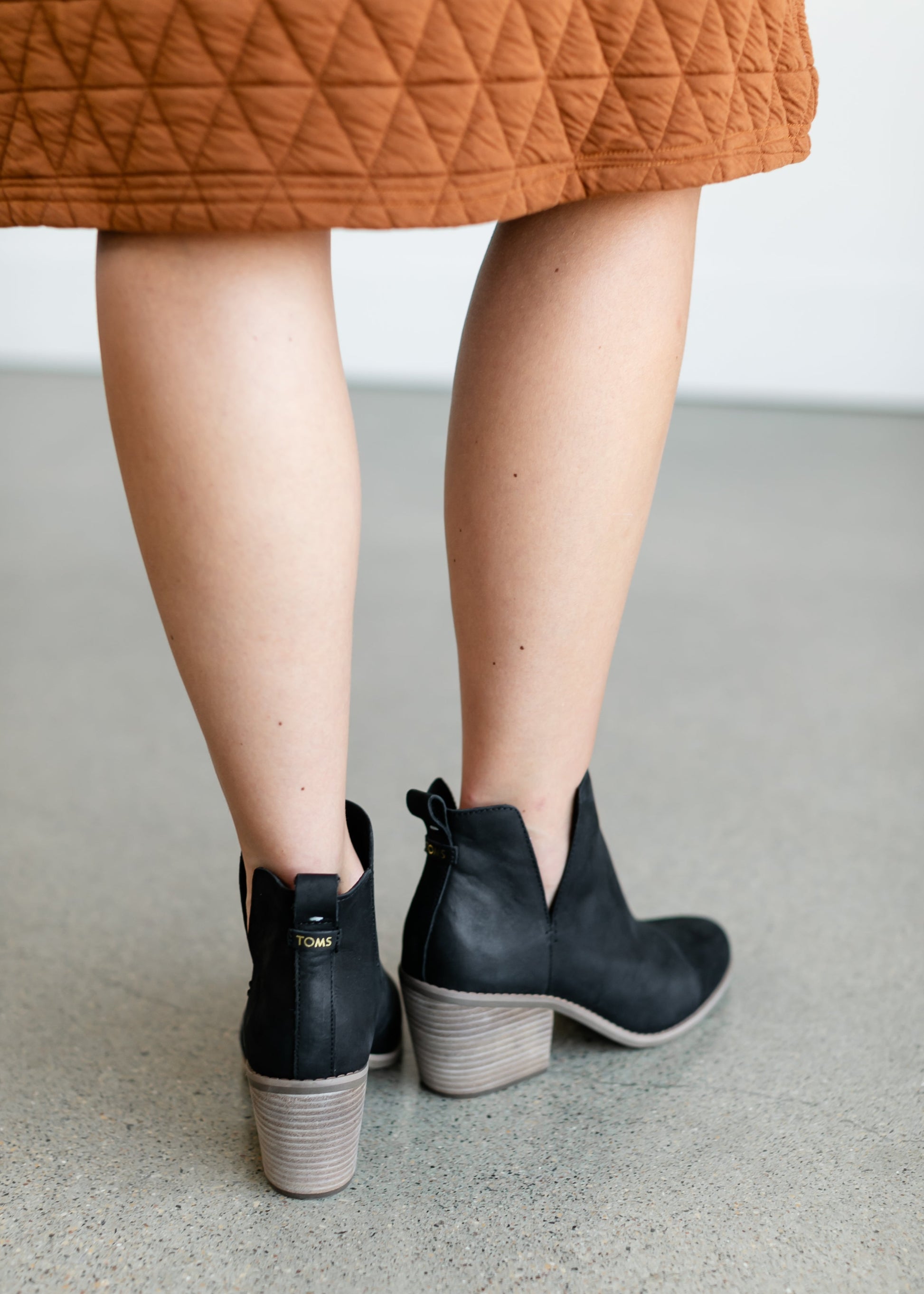 TOMS® Everly Leather Cutout Bootie Shoes