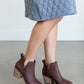 TOMS® Everly Leather Cutout Bootie Shoes Chestnut / 6.5