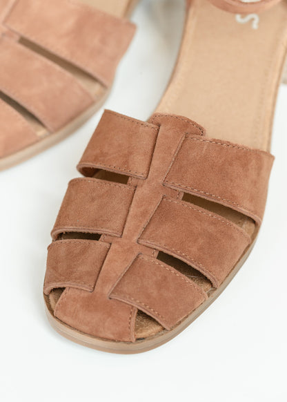 TOMS® Jaclyn Fisherman Heel Shoes Brown / 7