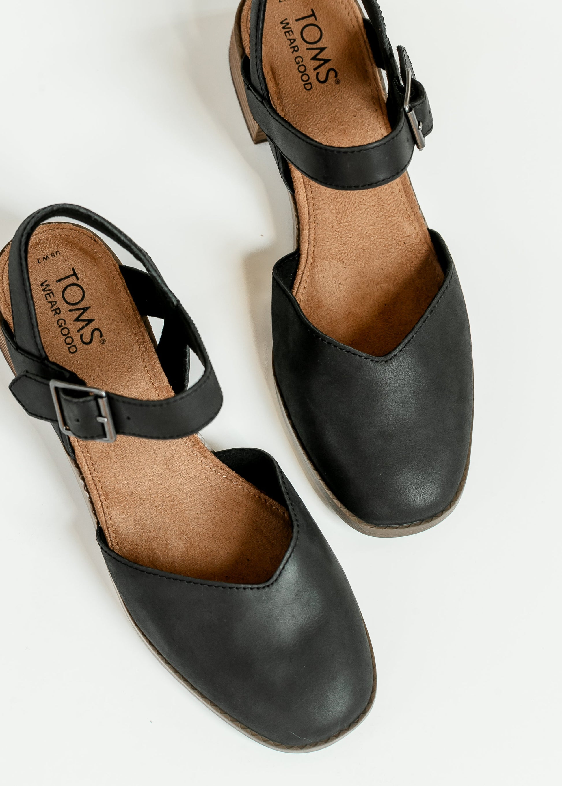 TOMS® Jaclyn Leather Heel Shoes