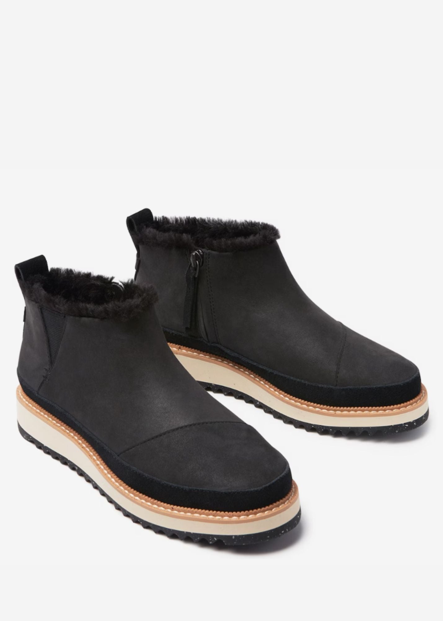 TOMS®  Marlo Faux Fur Platform Bootie Shoes