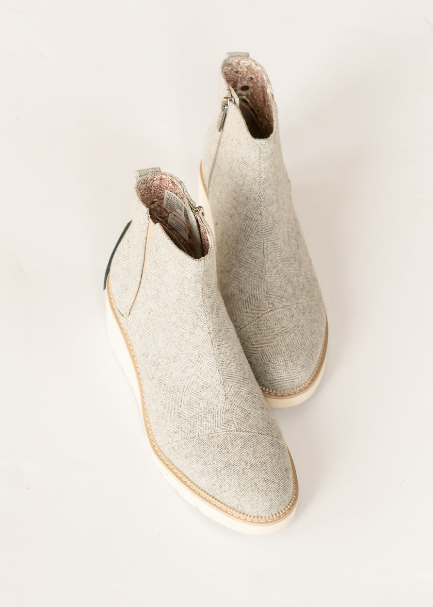 TOMS® Mina Light Gray Wedge Boot Shoes