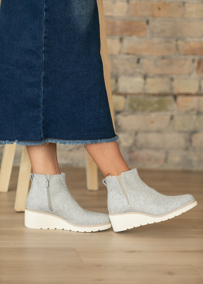 TOMS® Mina Light Gray Wedge Boot Shoes