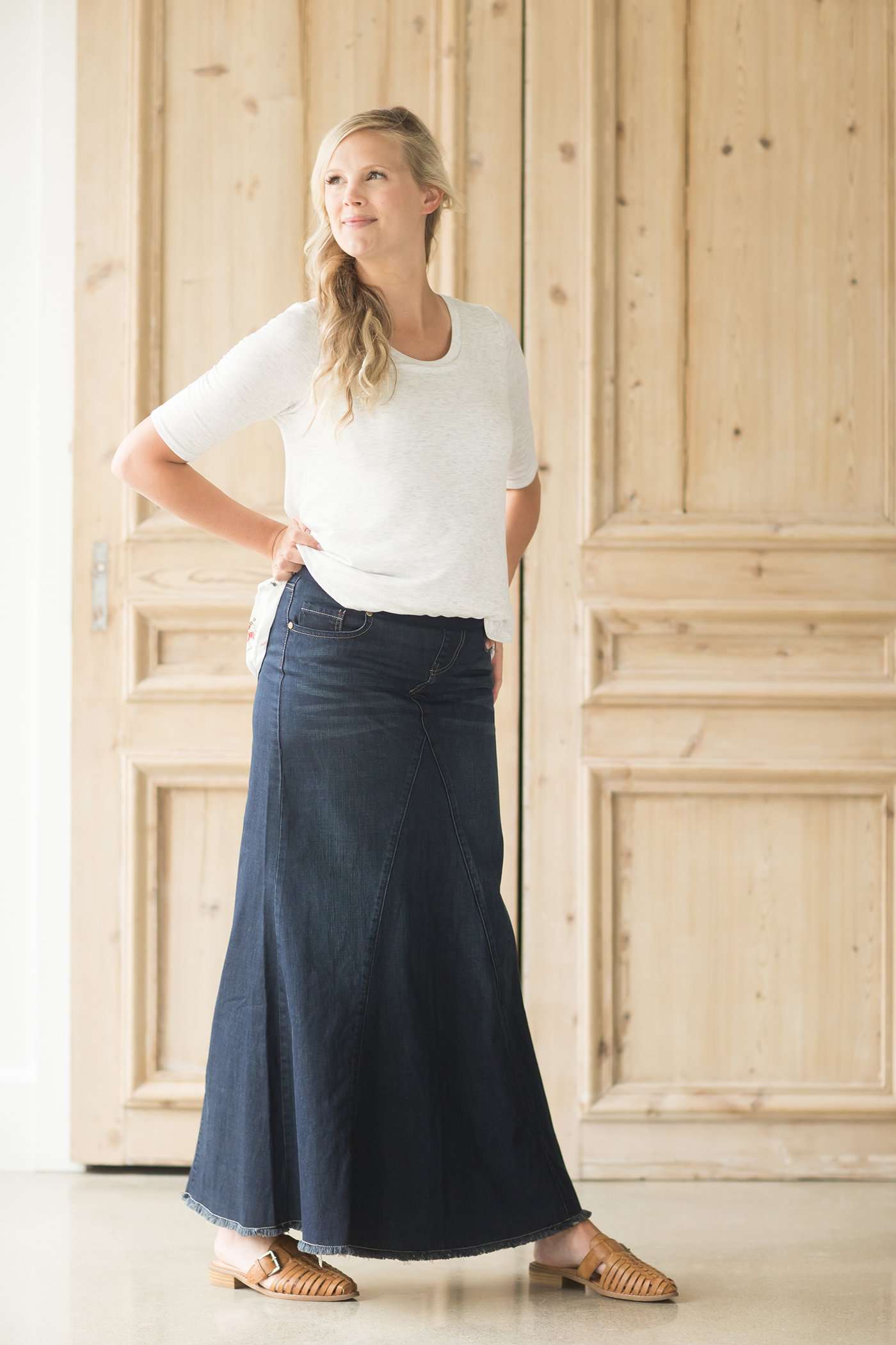 Tonya Long Denim Skirt - FINAL SALE Skirts