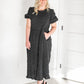Tove Black Textured Midi Dress Dresses