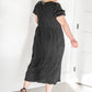 Tove Black Textured Midi Dress Dresses