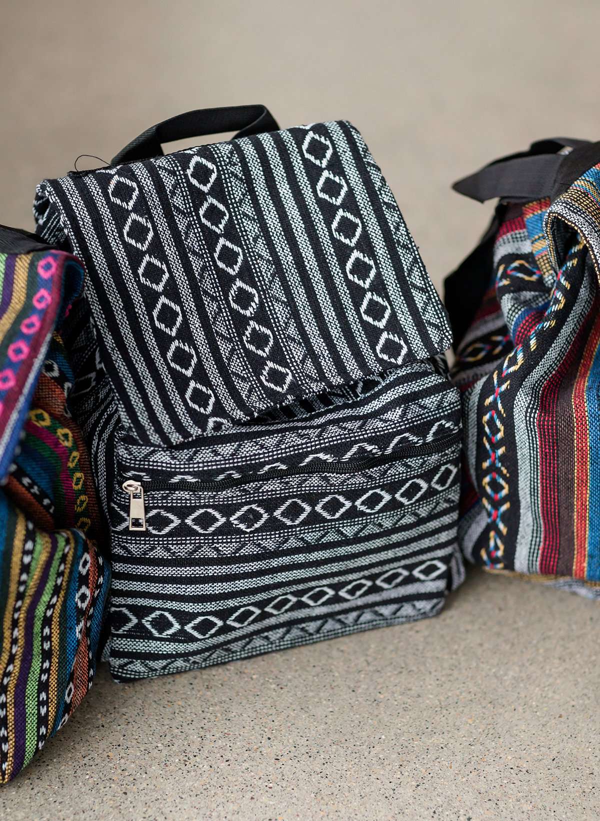 Tribal Back Pack - FINAL SALE Accessories Black