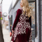 Tribal Zip Up Duster Cardigan - FINAL SALE Layering Essentials