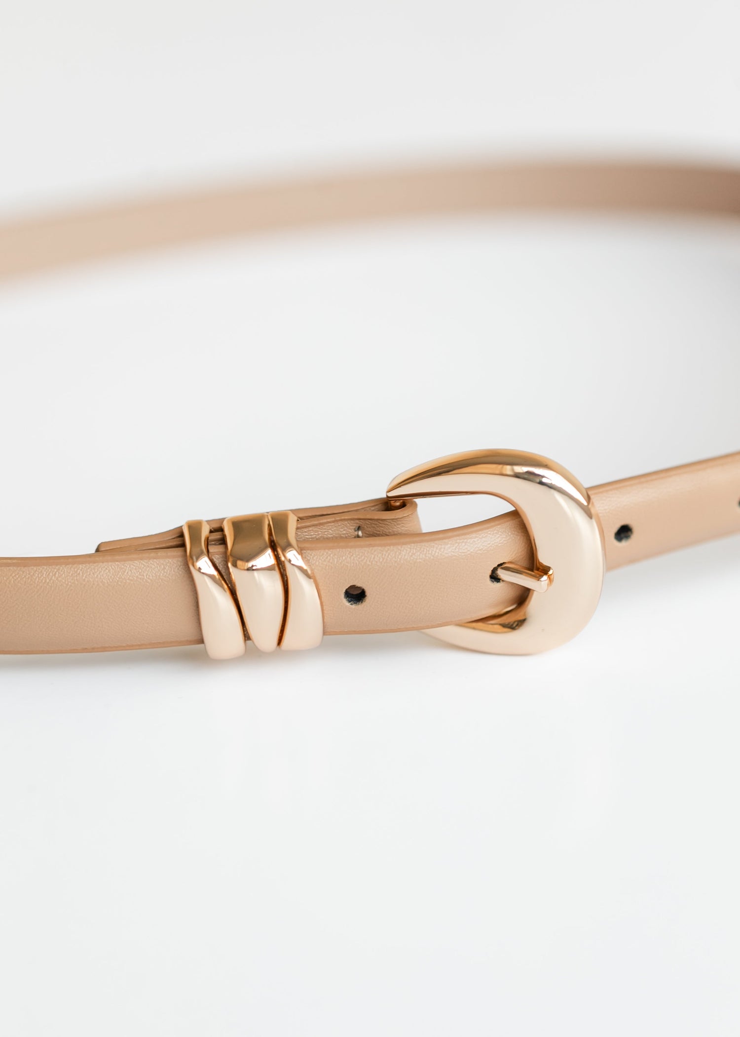 Triple Metal Keeper Leather Belt Accessories
