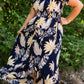 Tropical Hi-Lo Navy Midi Dress - FINAL SALE Dresses