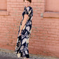 Tropical Hi-Lo Navy Midi Dress - FINAL SALE Dresses