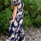 Tropical Hi-Lo Navy Midi Dress - FINAL SALE Dresses