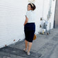 True Button Stitch Midi Skirt - FINAL SALE Skirts