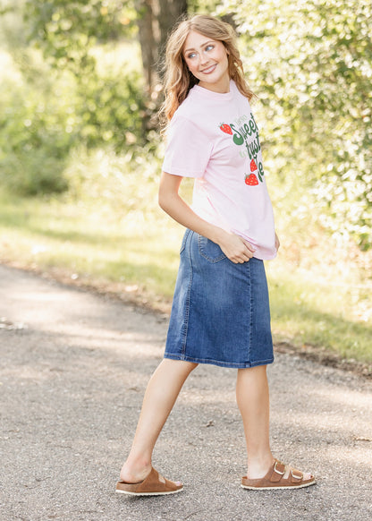 Trust In Jesus Strawberry Graphic Tee FF Tops