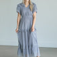 Tulle Tiered Ruffle Midi Dress Dresses