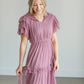 Tulle Tiered Ruffle Midi Dress Dresses