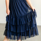 Tulle Tiered Short Sleeve Maxi Dress FF Dresses