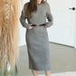 Turtleneck Sweater Midi Dress w/Belt - FINAL SALE Dresses