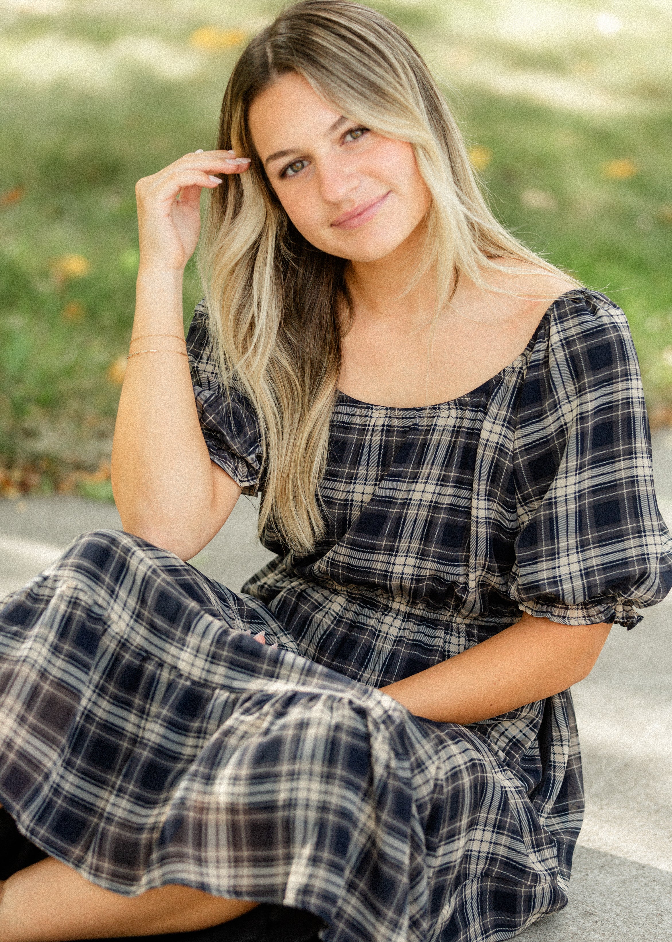 Twila Plaid Maxi Dress L