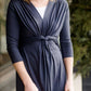 Twist Front Midi Dress-FINAL SALE Dresses