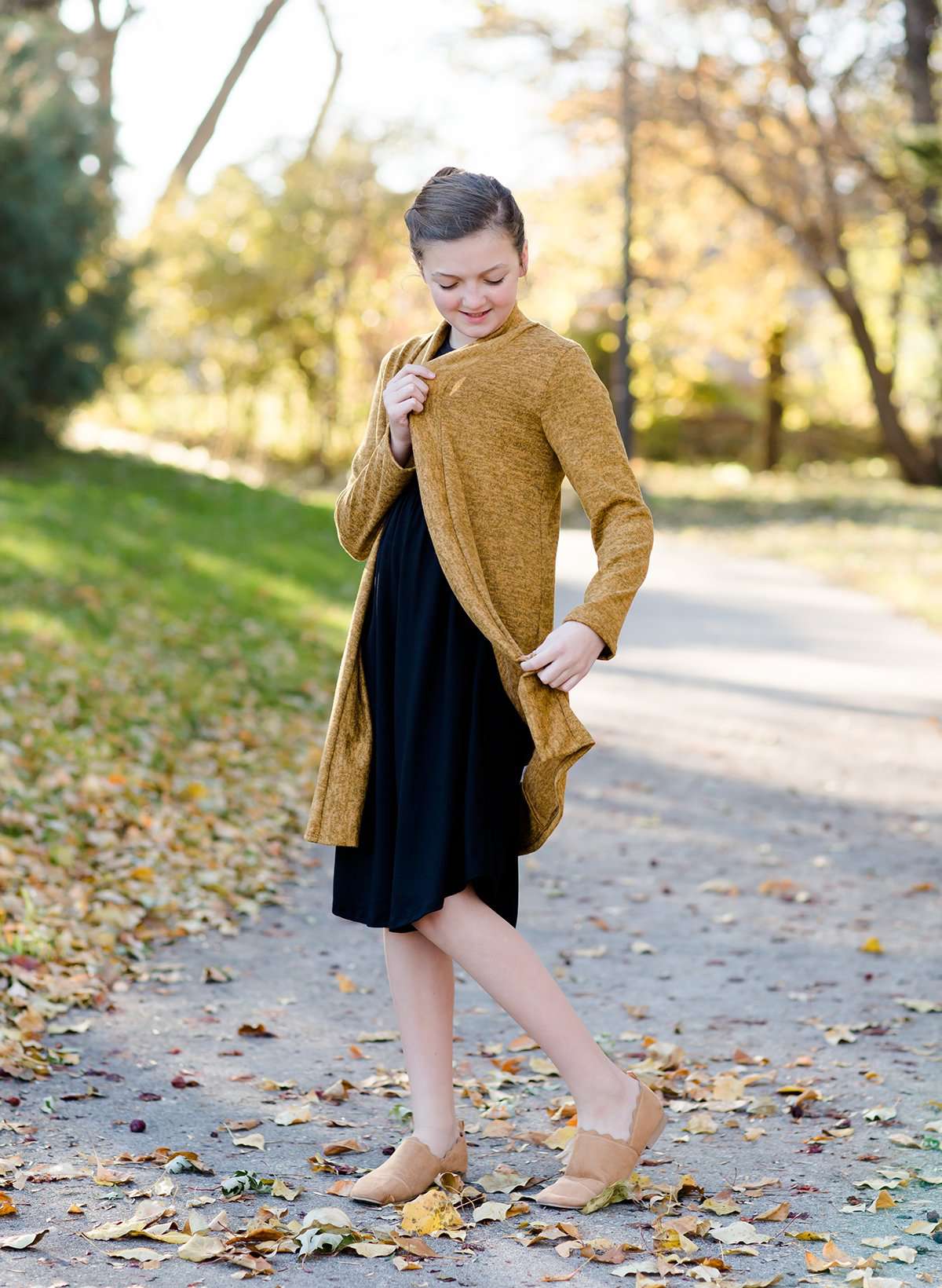 Two Tone Cardigan - FINAL SALE Layering Essentials Mustard / S