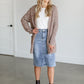 Two Tone Open Front Knit Cardigan FF Tops